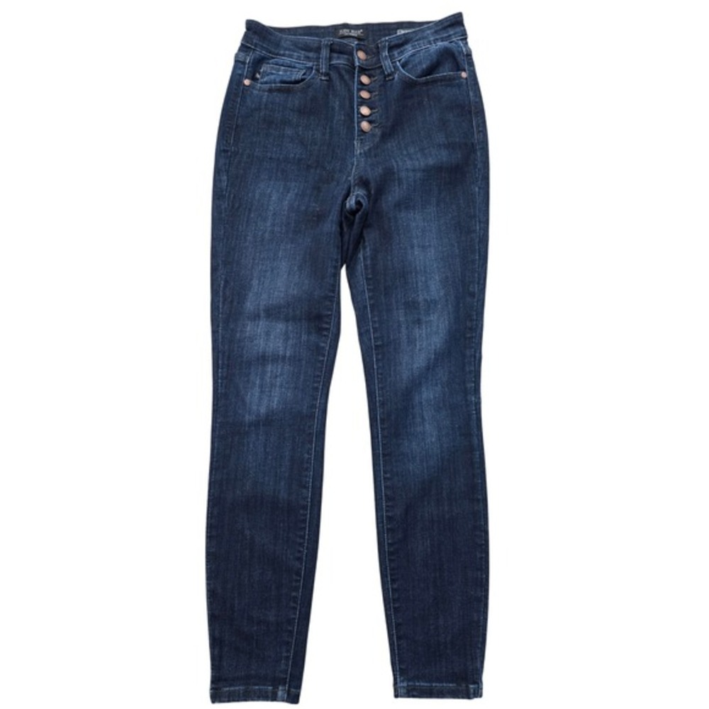 Judy Blue Jeans‎ High Rise Skinny Fit Dark Wash Button Fly Size 5 27